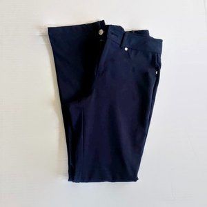 Navy blue straight leg soft pants